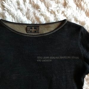 Fendi long-sleeve cropped tee